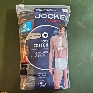 Jockey Classics Men's Briefs - 3 Pack - Black, Gray, White